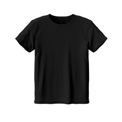 Basic black t-shirt on isolated background. Generative AI