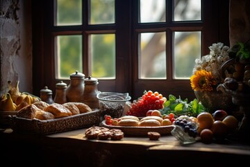 Close up of food on table