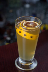 Hot Toddy coctail with cinnamon