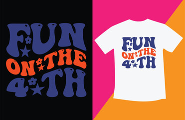 american wavy t shirt design