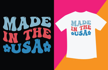 american wavy t shirt design