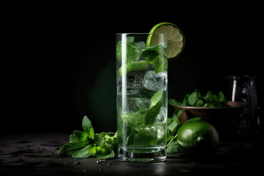 "Un trago de verano: agua con lima y menta para refrescarte"