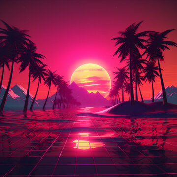 Synthwave Sunset #4