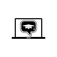 Fototapeta premium Online education icon isolated on transparent background