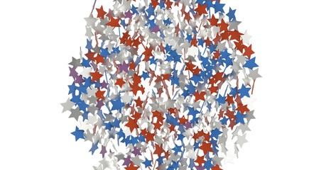 colorful Stars - modern 3d abstract png transparent