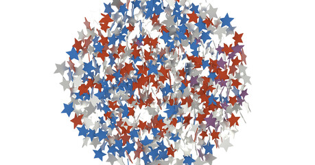 colorful Stars - modern 3d abstract png transparent