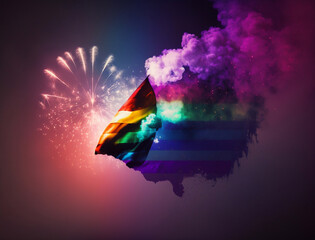 LGBT Pride Rainbow Flag. Generated by AI
