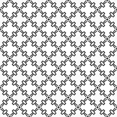 Black and white seamless pattern texture. Greyscale ornamental graphic design. Mosaic ornaments. Pattern template. Vector illustration. EPS10.