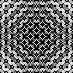 Black and white seamless pattern texture. Greyscale ornamental graphic design. Mosaic ornaments. Pattern template. Vector illustration. EPS10.