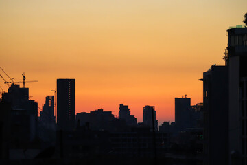 Fototapeta na wymiar Skyline of Beirut at sunset