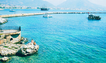 boats in the port country