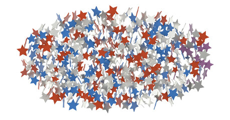 colorful XMAS Stars - A whirlwind of golden snowflakes and stars. New png transparent