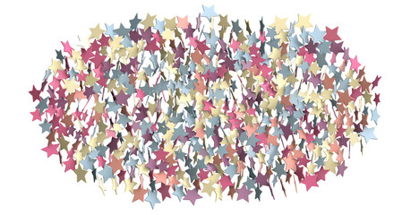 XMAS colored stars - png transparent