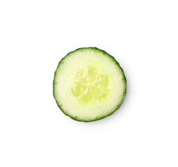 cucumber slice with shadow isolated on transparent background