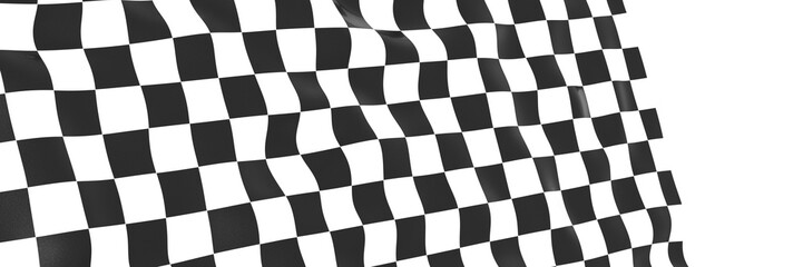 Obraz premium Black and white flag
