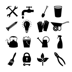 Different Housewares icons set vector illustration