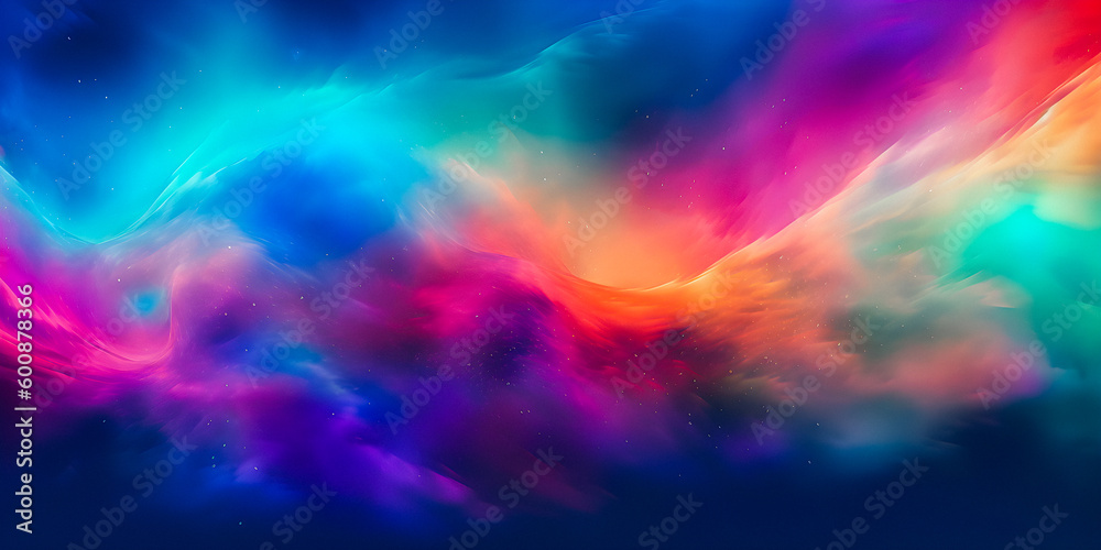Wall mural abstract vibrant cloudscape background with copyspace - generative ai