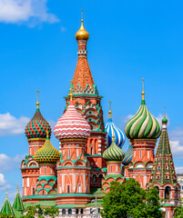 Fototapeta na wymiar Cathedral of Vasily the Blessed (Saint Basil's Cathedral) on Red Square, Moscow, Russia