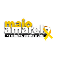 MAIO AMARELO - TRÂNSITO - LAÇO PNG - CAMPANHA MAIO AMARELO