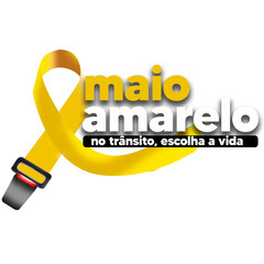 MAIO AMARELO - TRÂNSITO - LAÇO PNG - CAMPANHA MAIO AMARELO