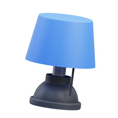 3d render illustration of table lamp icon, Home ware themed, household items