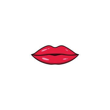 Lips icon isolated vector graphics
