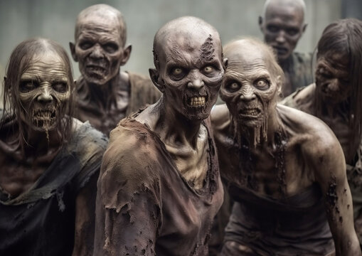 The walking dead stock photo, generative ai