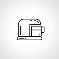 espresso machine icon. coffee machine thin line icon.