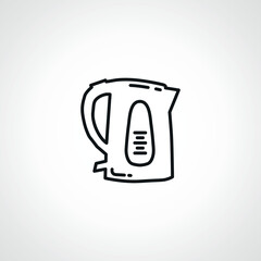 Electric kettle thin line icon. Electric kettle outline icon,