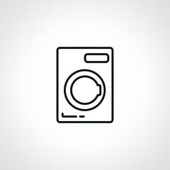 washing machine line icon. washing machine outline icon.