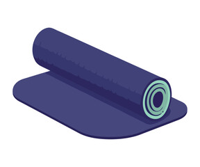 Healthy lifestyle symbolized by yoga exercise mat