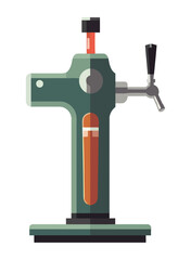 beer faucet icon isolated on white background