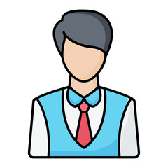 Businessman Line Color Icon