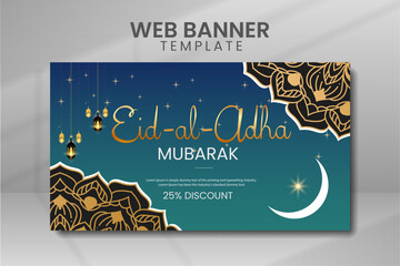 Eid special offer web banner big sale template design
