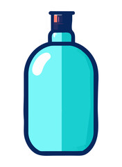Scented liquid in blue bottle