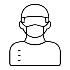Surgeon Thin Line Icon