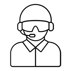 Commentator Thin Line Icon