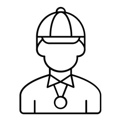 Obraz premium Trainer Thin Line Icon