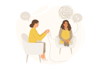 Going to Therapy Mental Health Illustration