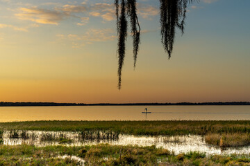Sunset and Paddle Board