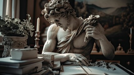 Master of the Arts: Apollo, God of Creativity and Beauty in Ancient Mythology by Generative AI