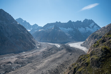 Unteraargletscher on a sunny summer day