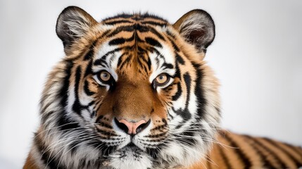 Fototapeta premium Tiger on a white background, Generative AI, Generative, AI
