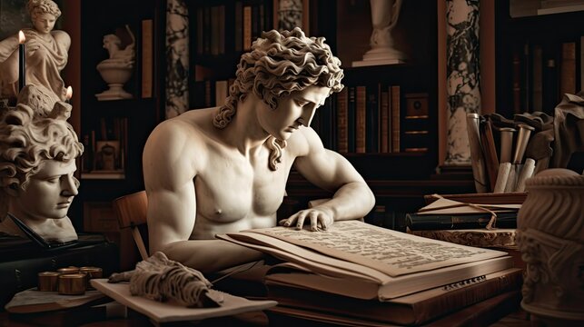 Fototapeta Master of the Arts: Apollo, God of Creativity and Beauty in Ancient Mythology by Generative AI