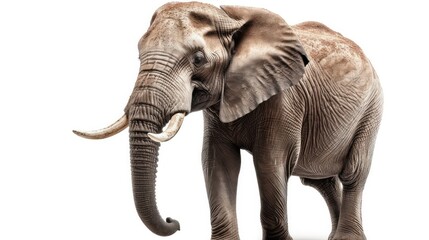 Obraz premium Elephant on a white background, Generative AI, Generative, AI