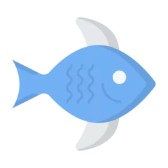 Fotobehang Fish Flat Icon © Michael