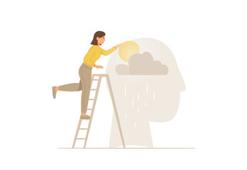 Going to Therapy Mental Health Illustration