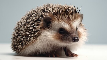 Obraz premium Hedgehog on a white background, Generative AI, Generative, AI