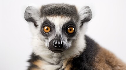 Fototapeta premium Lemur on a white background, Generative AI, Generative, Ai