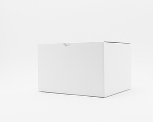 white paper bax with blank label